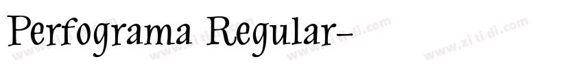 Perfograma Regular字体转换